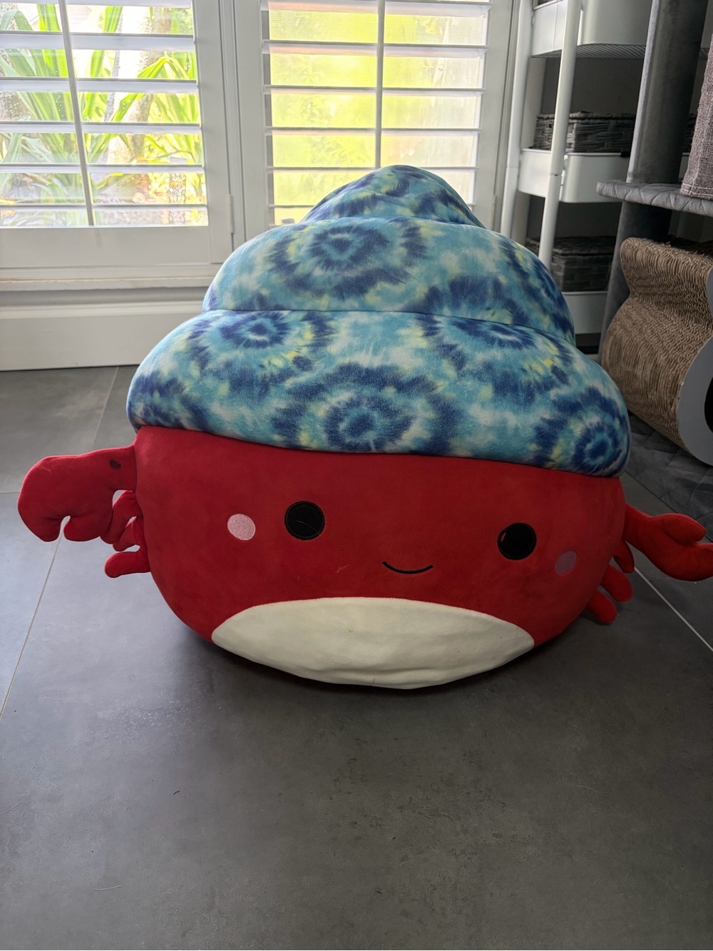 Giant Squishmallow Crab Hermit Crab 20”+ Jumbo Tie Dye Plush
